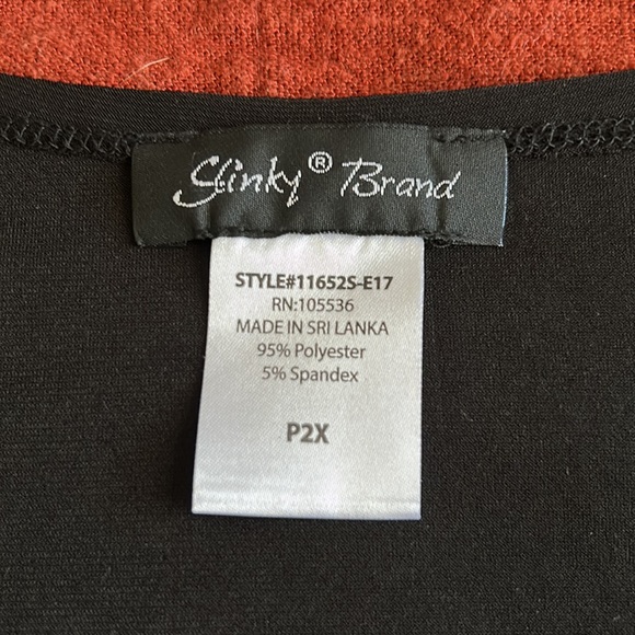 P2X Black Slinky Brand Blouse - Picture 2 of 4